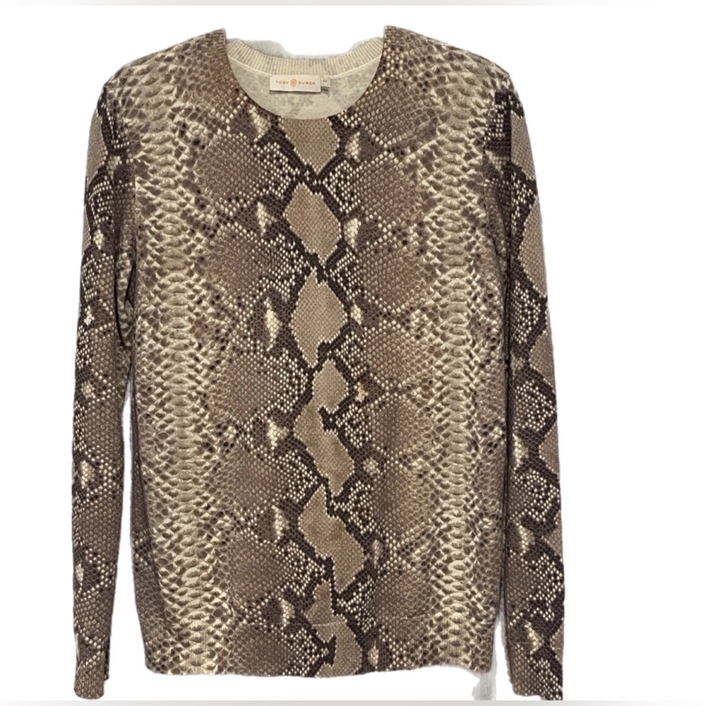 Tory Burch Snakeskin Wool Sweater - Size Small